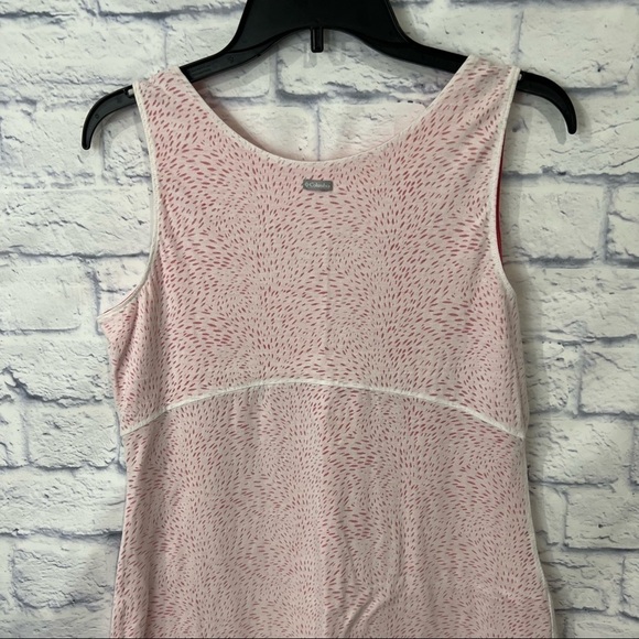 Columbia "See Through You" Burnout Dress Size medium Orange Dots tank dress - Picture 5 of 9